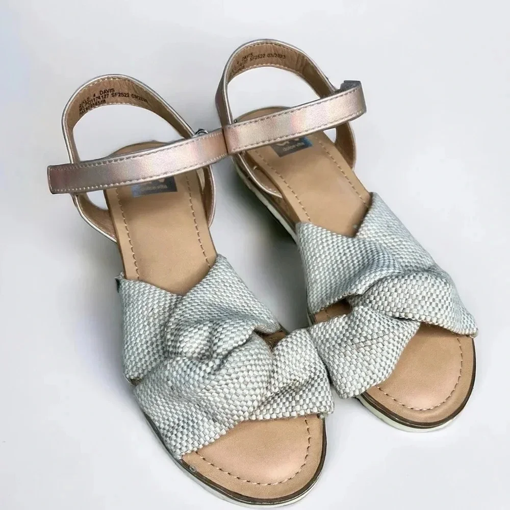 DV by Dolce Vita Girls Davis Woven Sandals Beige Size 4 Casual Strap